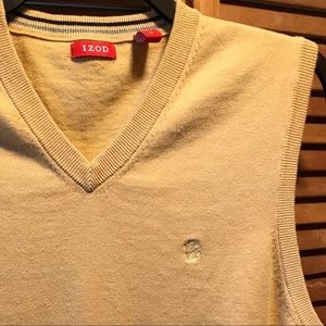 Izod Large Yellow Mens Sweatervest